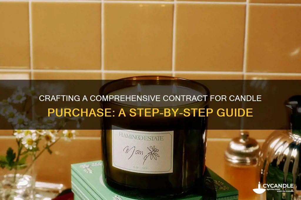 how to make a contract for the purchase of candles