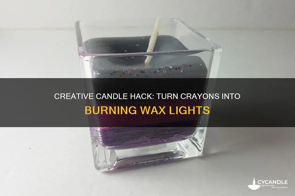 how to make a crayon burn like a candle