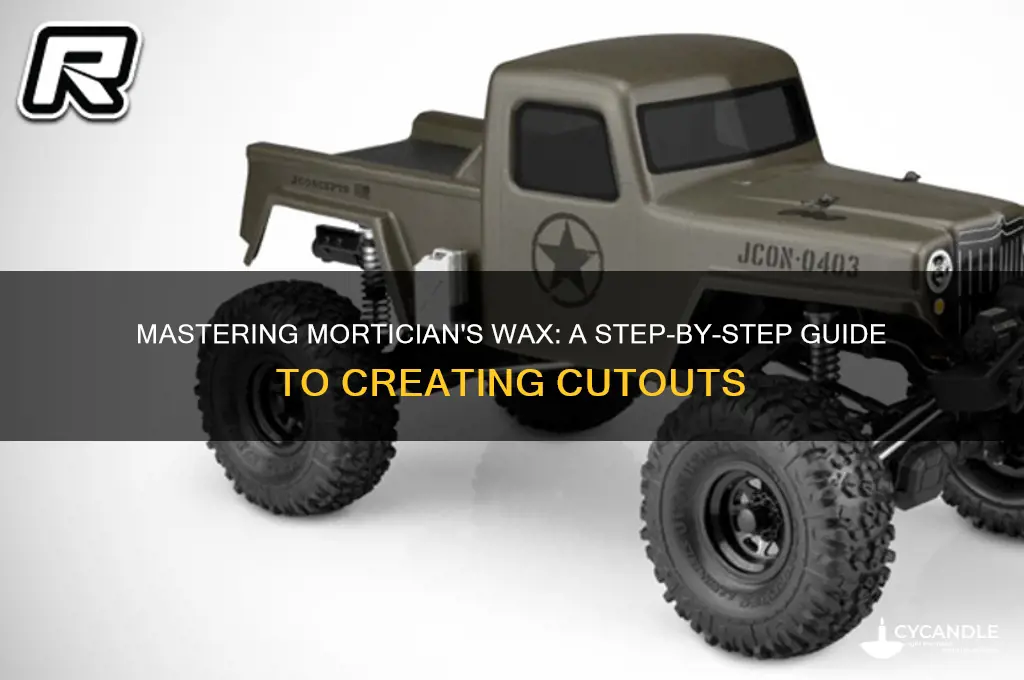 how to make a cut out of morticians wax