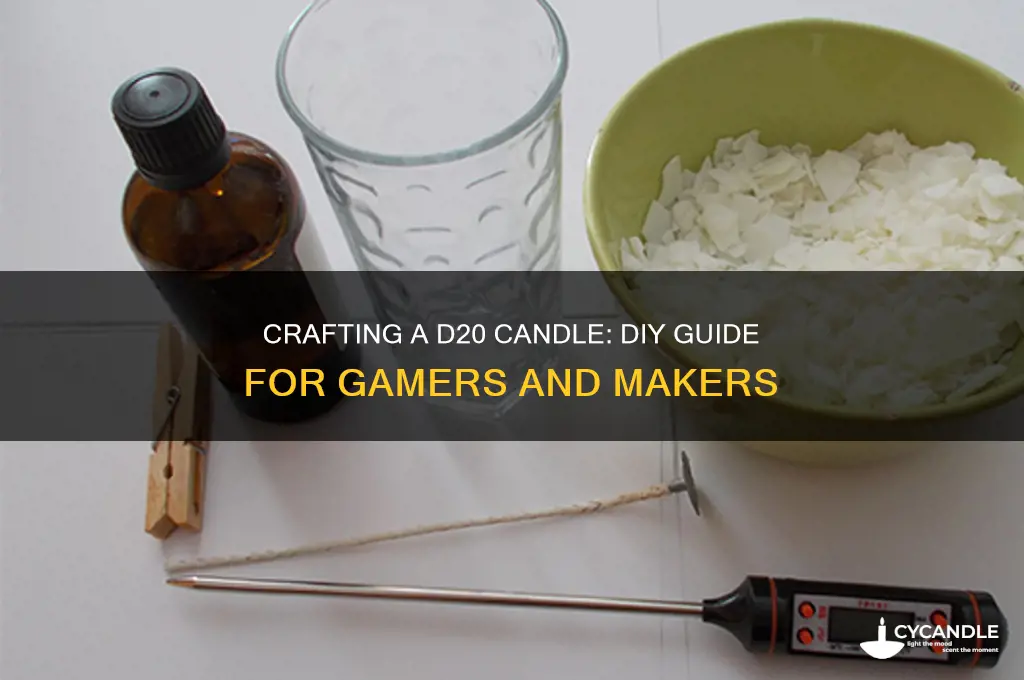 how to make a d20 candle