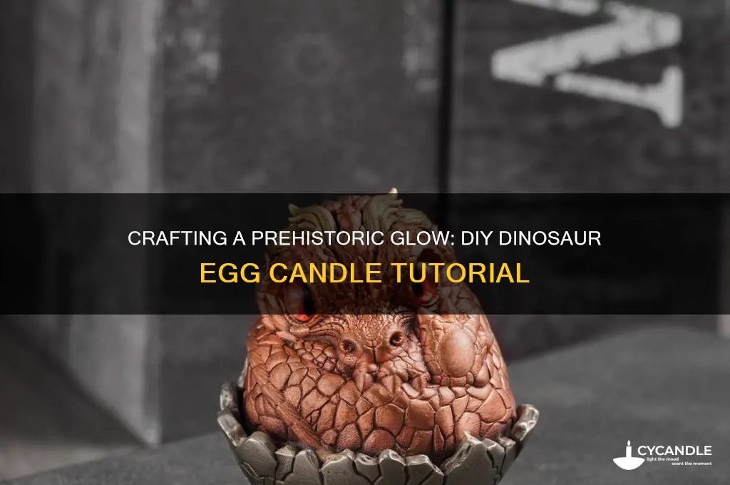 how to make a dinosaur egg candle