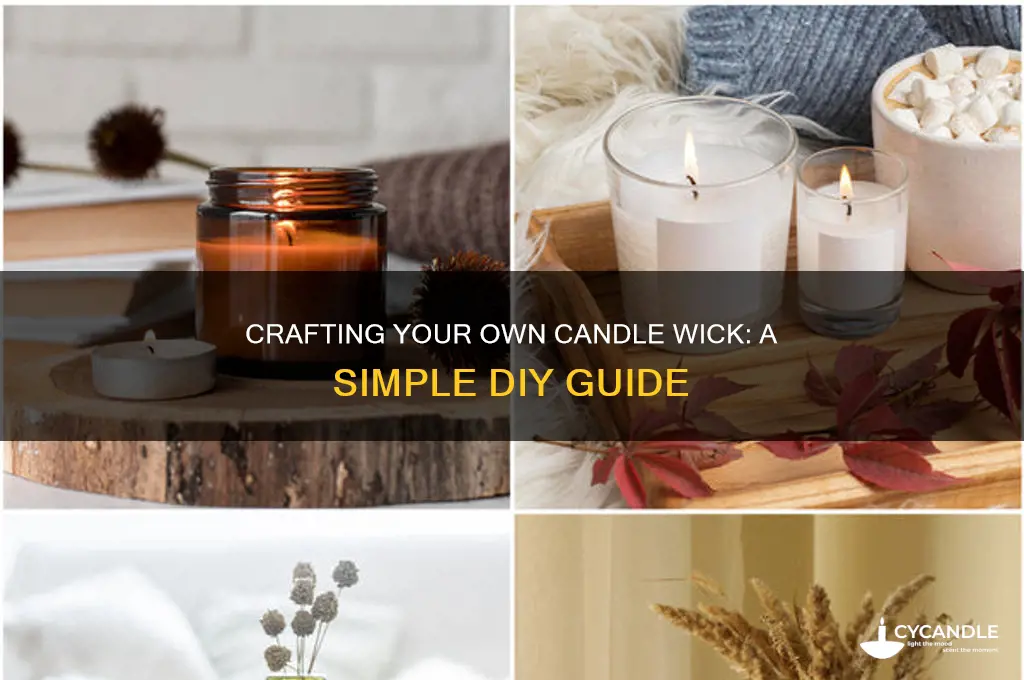 how to make a diy candle wick