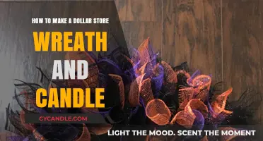 Crafting Cozy Decor: DIY Dollar Store Wreath and Candle Guide