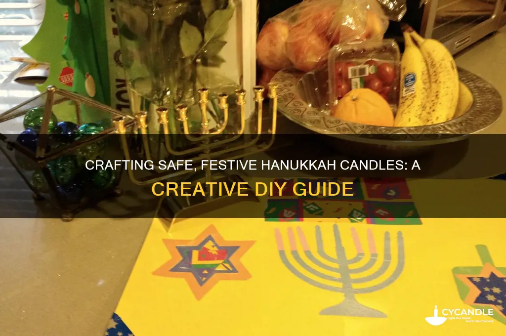 how to make a fake candles for hanukkah