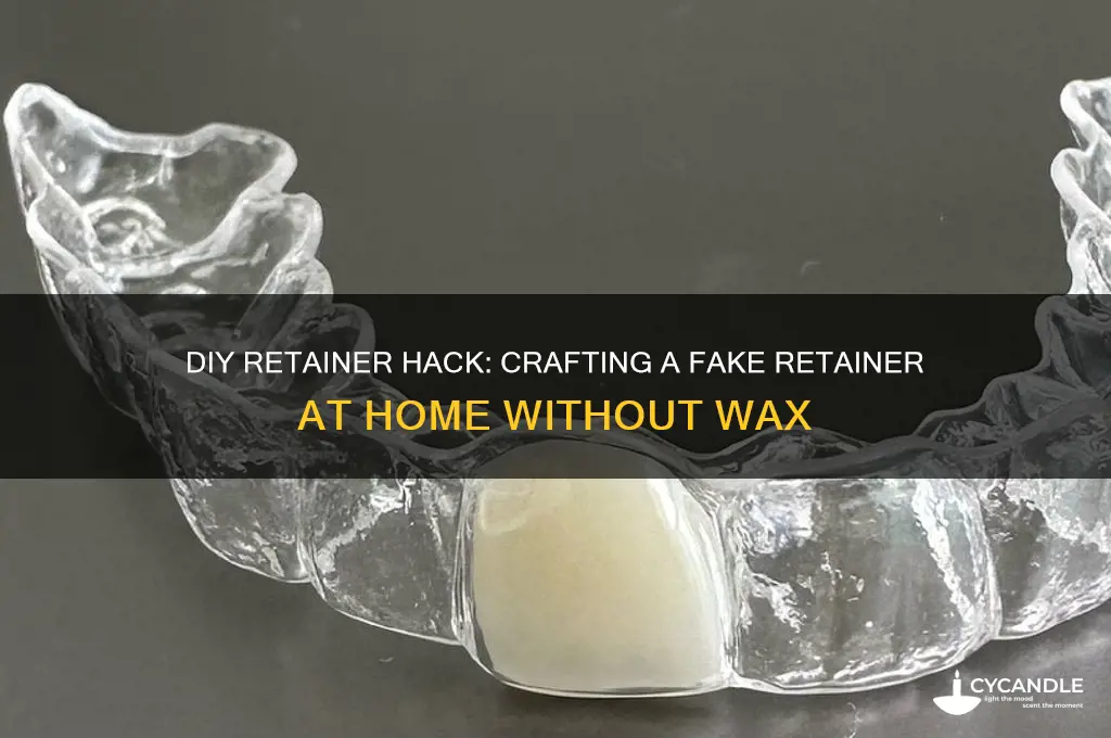 how to make a fake retainer at home without wax