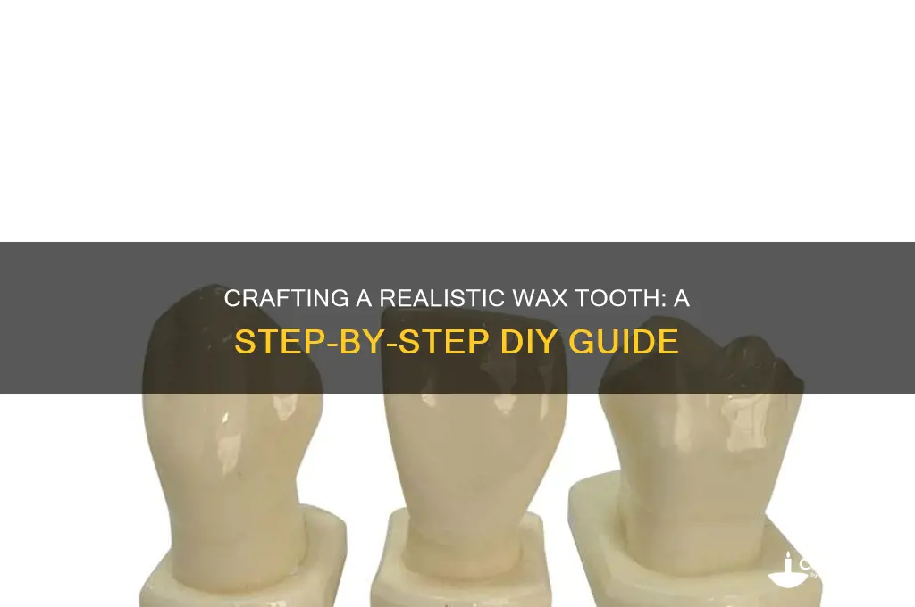 how to make a fake tooth out of wax