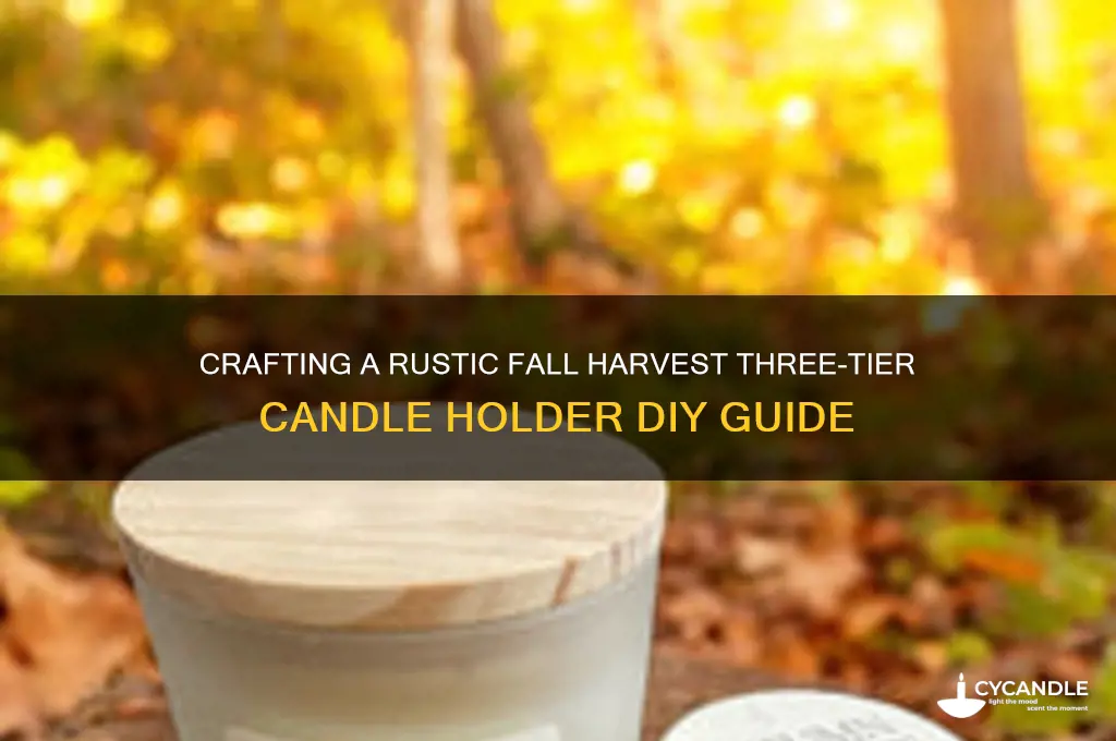 how to make a fall harvest three tier candle holder