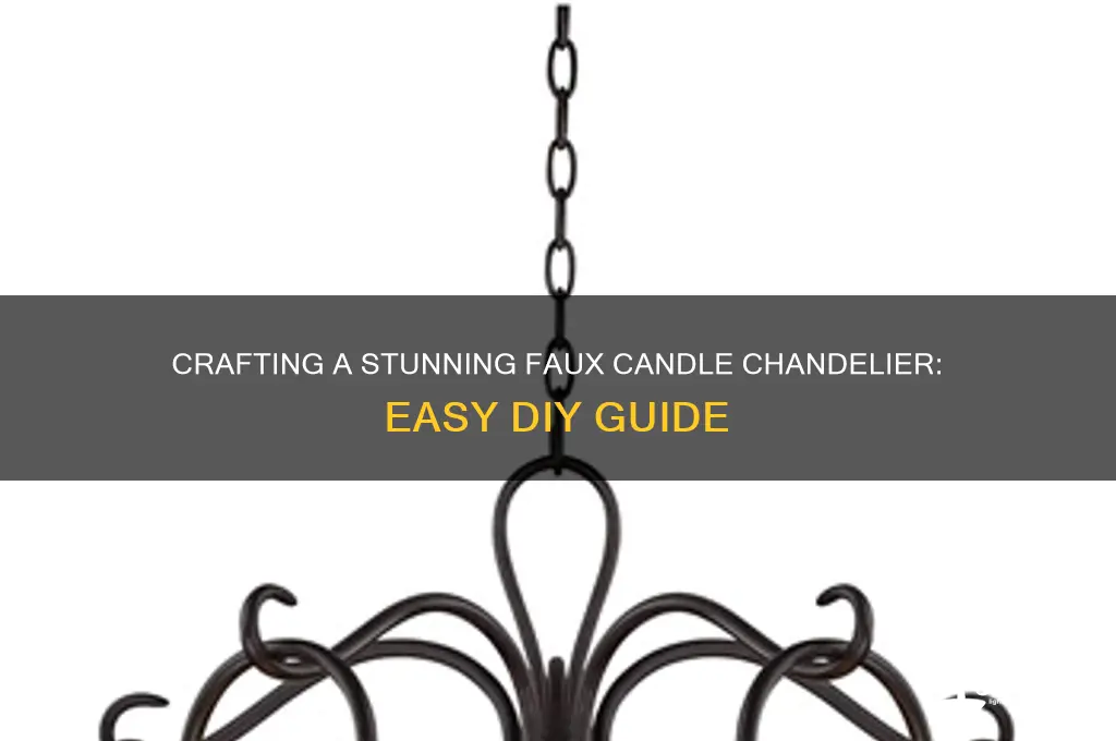 how to make a faux candle chandalier