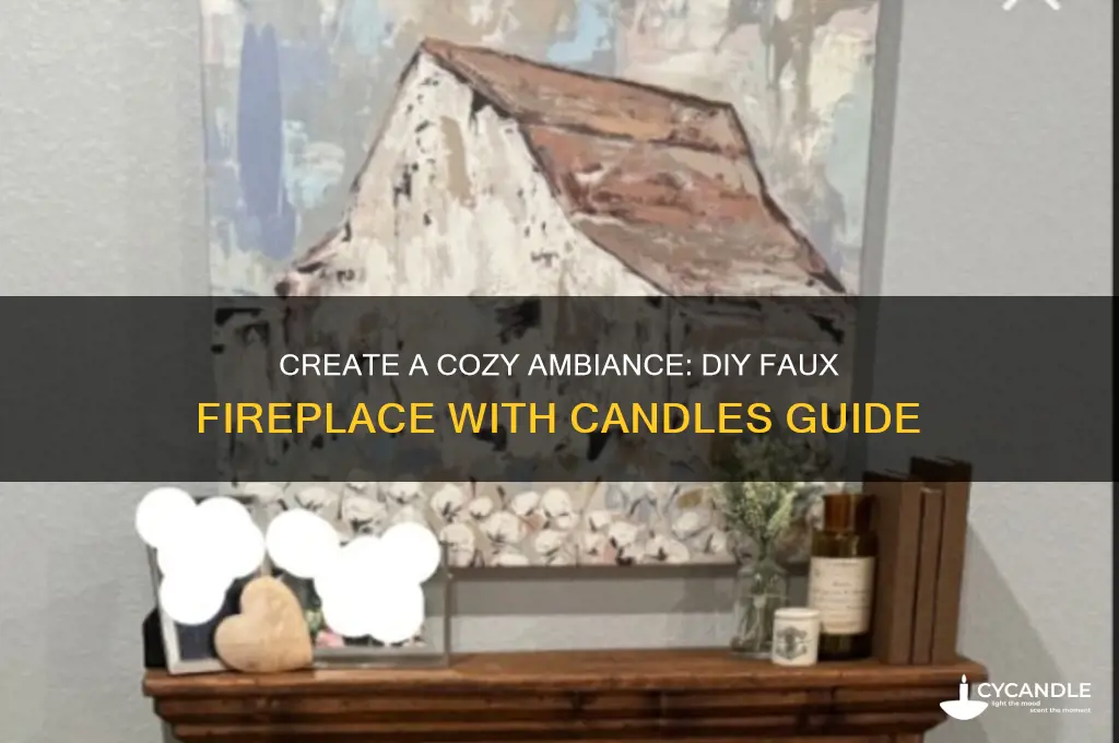 how to make a faux fireplace with candles