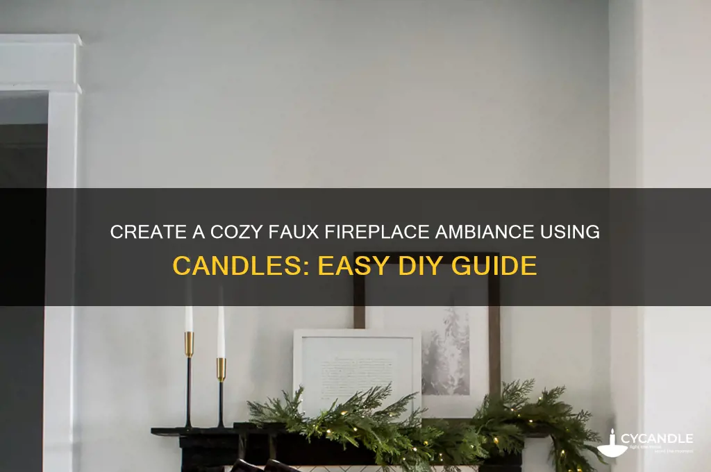 how to make a feux fireplace with candles