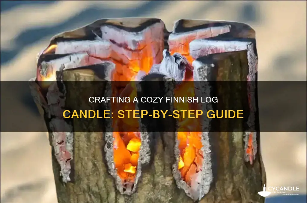 how to make a finnish log candle
