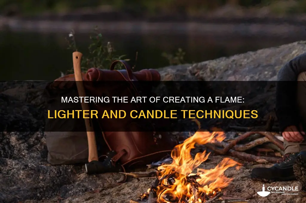 how to make a flame like a lighter or candle