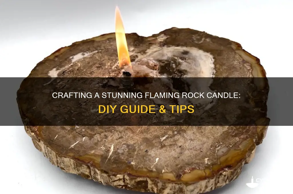 how to make a flaming rock candle