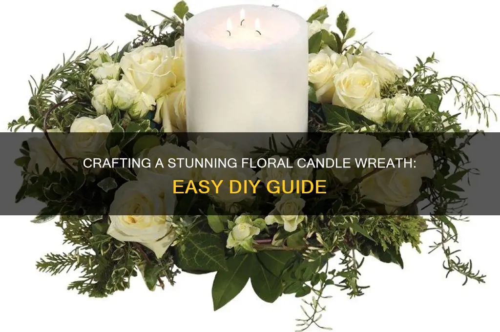 how to make a floral candle wreath