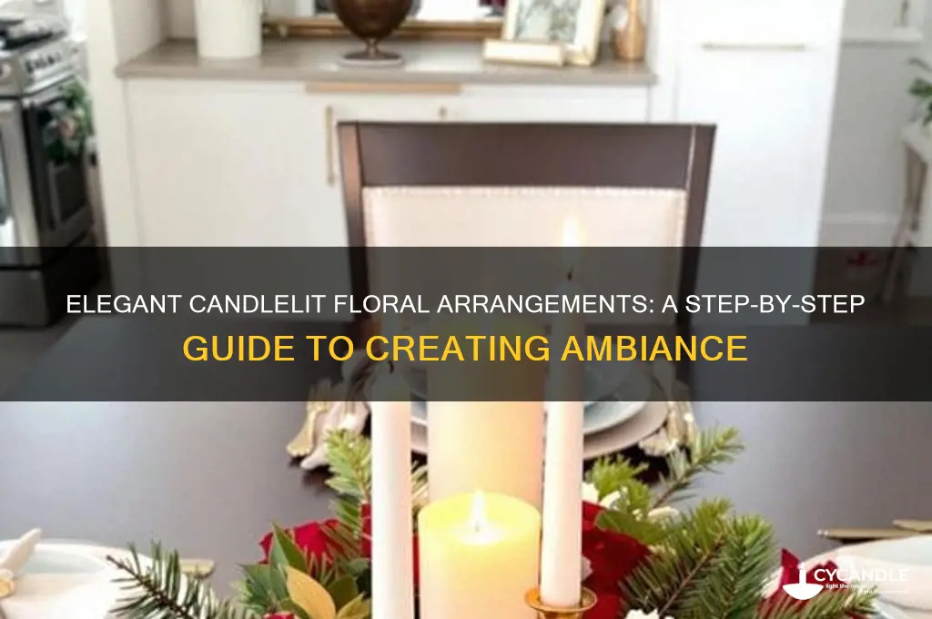 how to make a flower arrangement with candles
