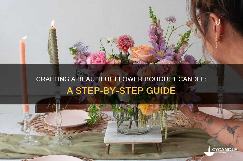 how to make a flower bouquet candle