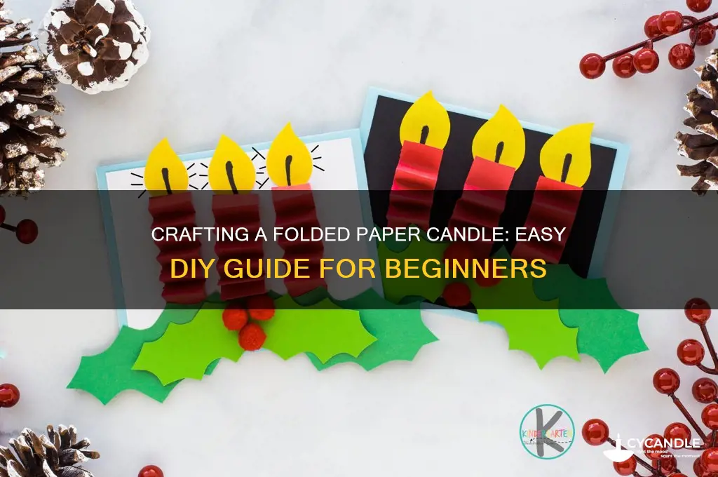 how to make a folded paper candle