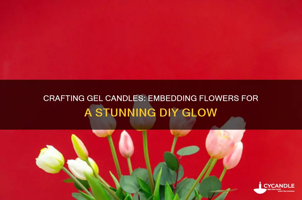 how to make a gel candle with flower