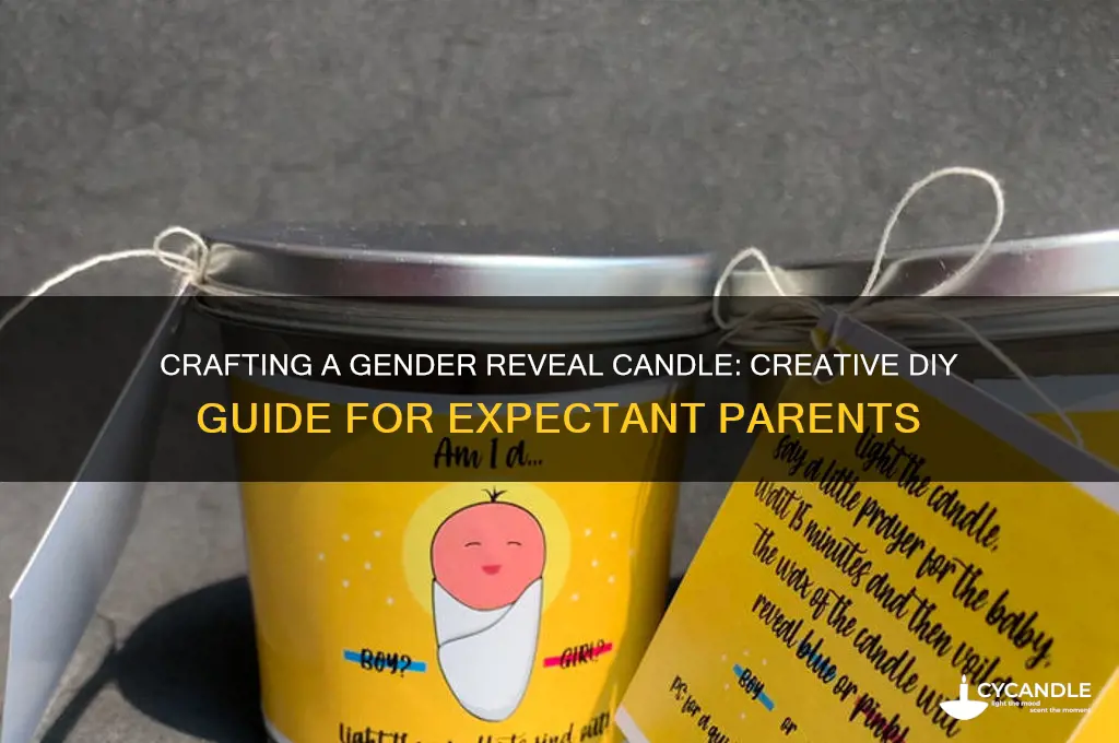 how to make a gender reveal candle