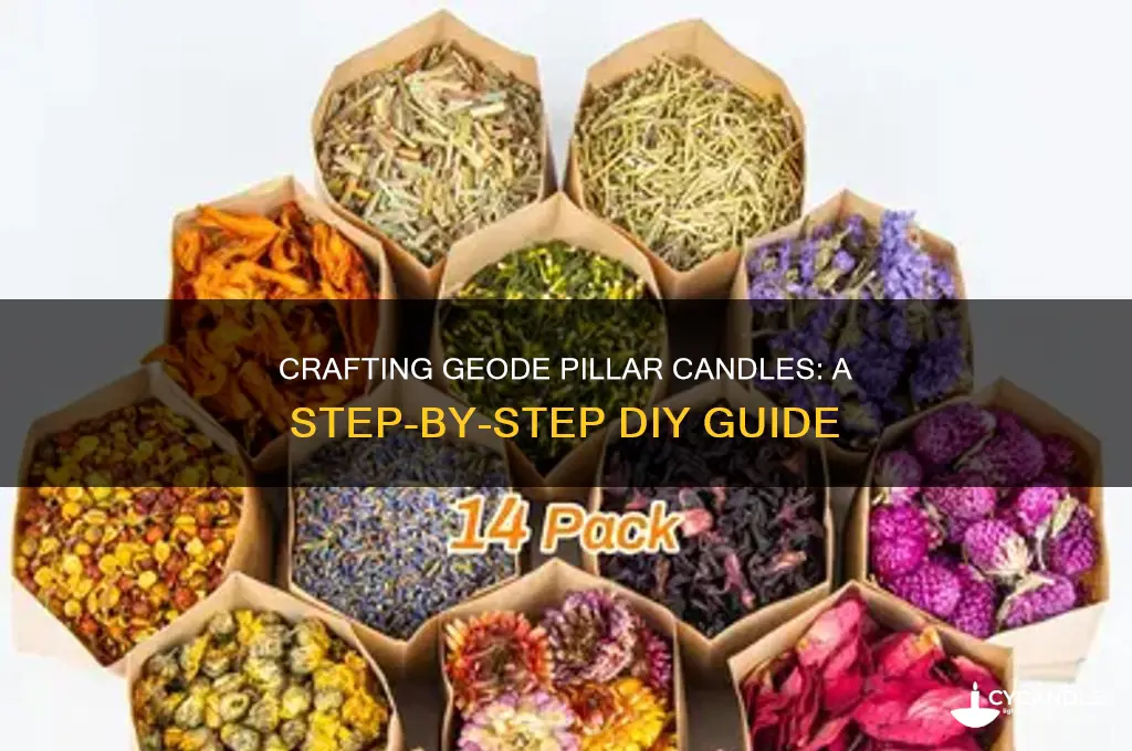 how to make a geode pillar candle