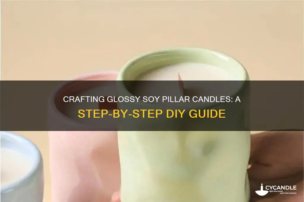 how to make a glossy soy pillar candle