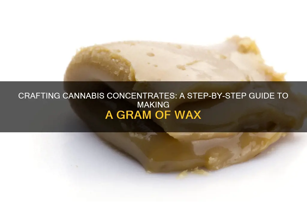 how to make a gram of wax