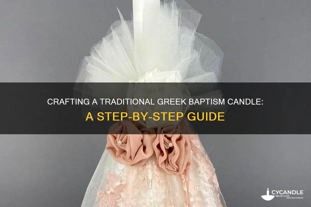 how to make a greek baptism candle