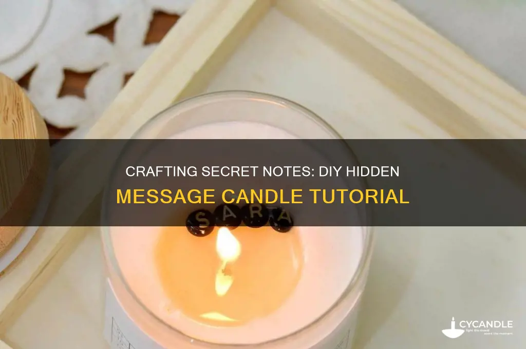 how to make a hidden message candle