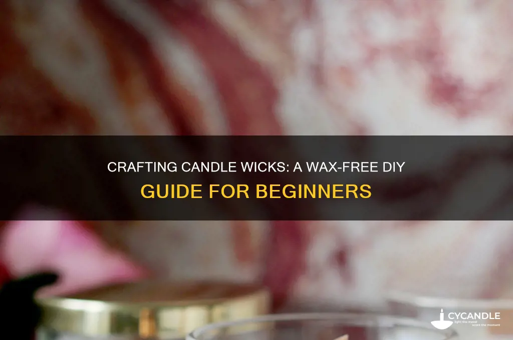 how to make a homemade candle wick without wax