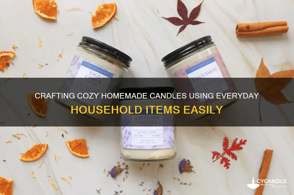 how to make a homemade candle with household items