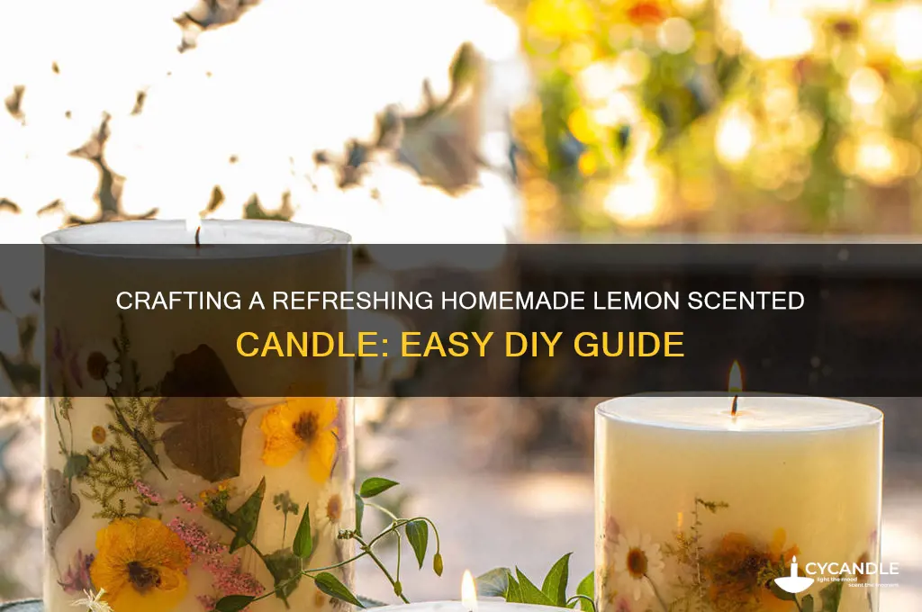how to make a homemade lemon scented candle
