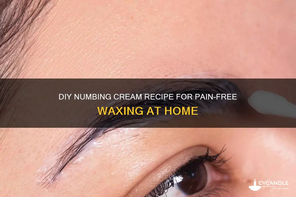 how to make a homemade numbing cream for waxing