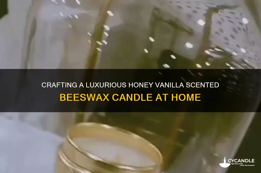 how to make a honey vanilla scented beeswax candle