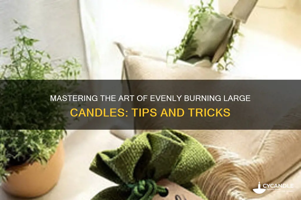 how to make a large candle burn evenly