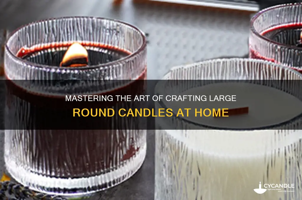 how to make a large in round candle