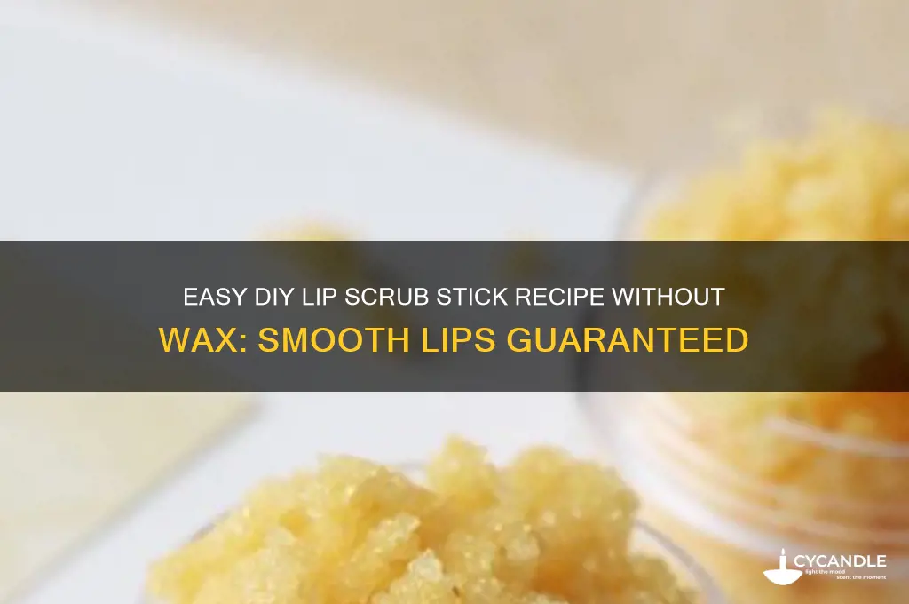 how to make a lip scrub stick no wax