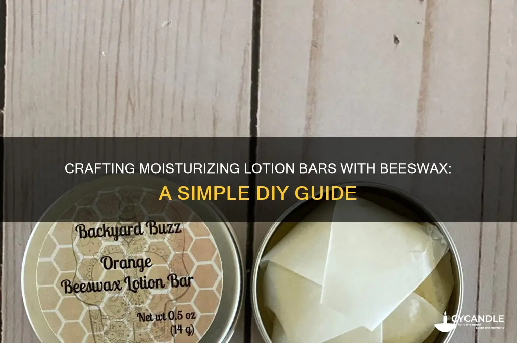 how to make a lotion bar with beeswax