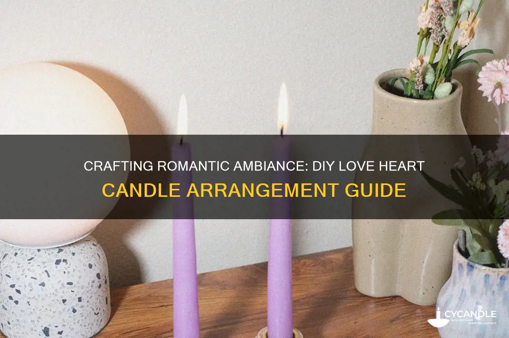 how to make a love heart out of candles