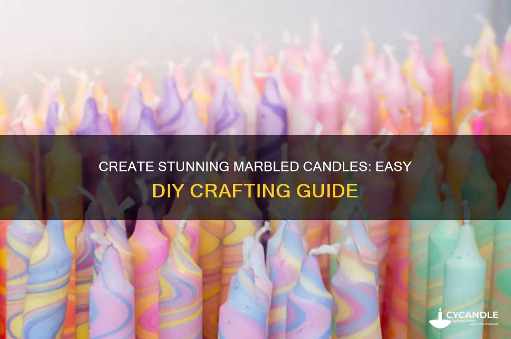 how to make a marbled candle