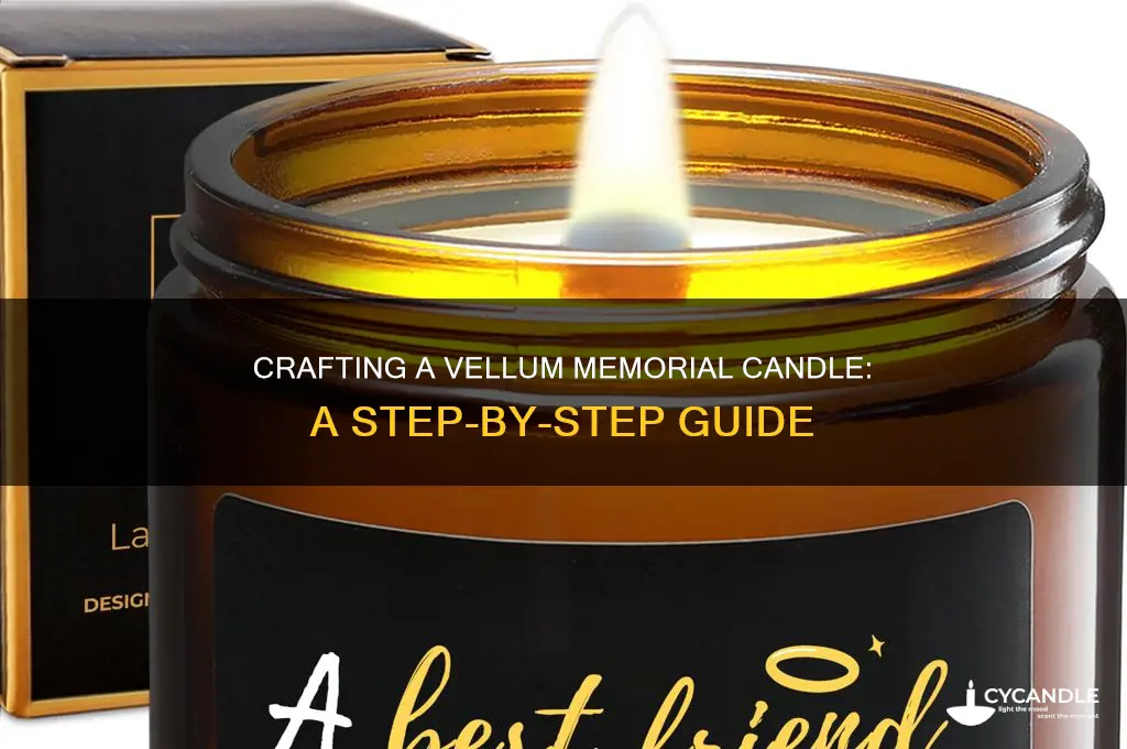 how to make a memorial candle with vellum