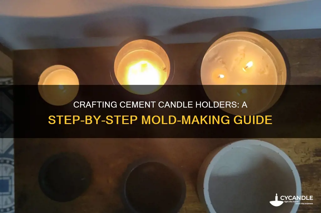 how to make a mold for cement candle holder
