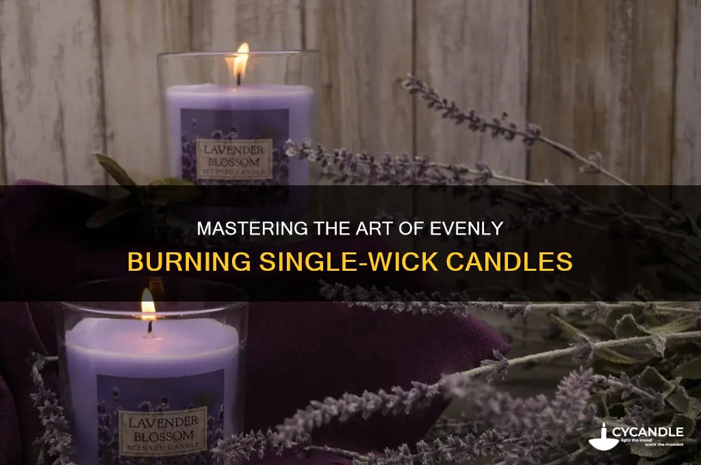 how to make a one wick candle burn evenly