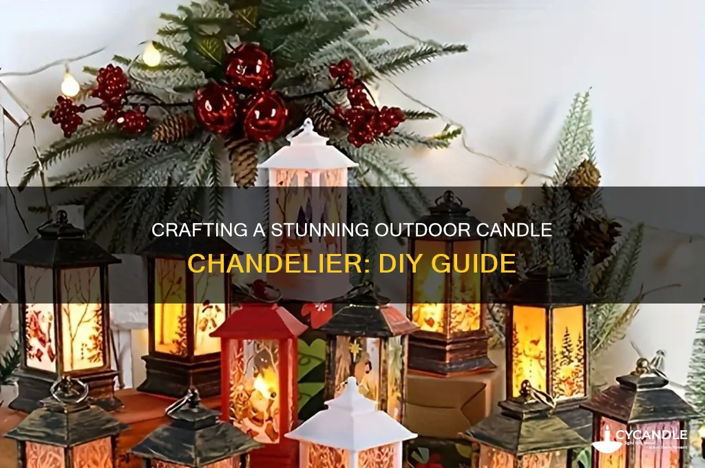 how to make a outdoor candle chandelier