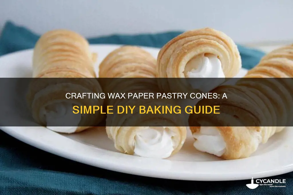 how to make a pastry cone out of wax paper