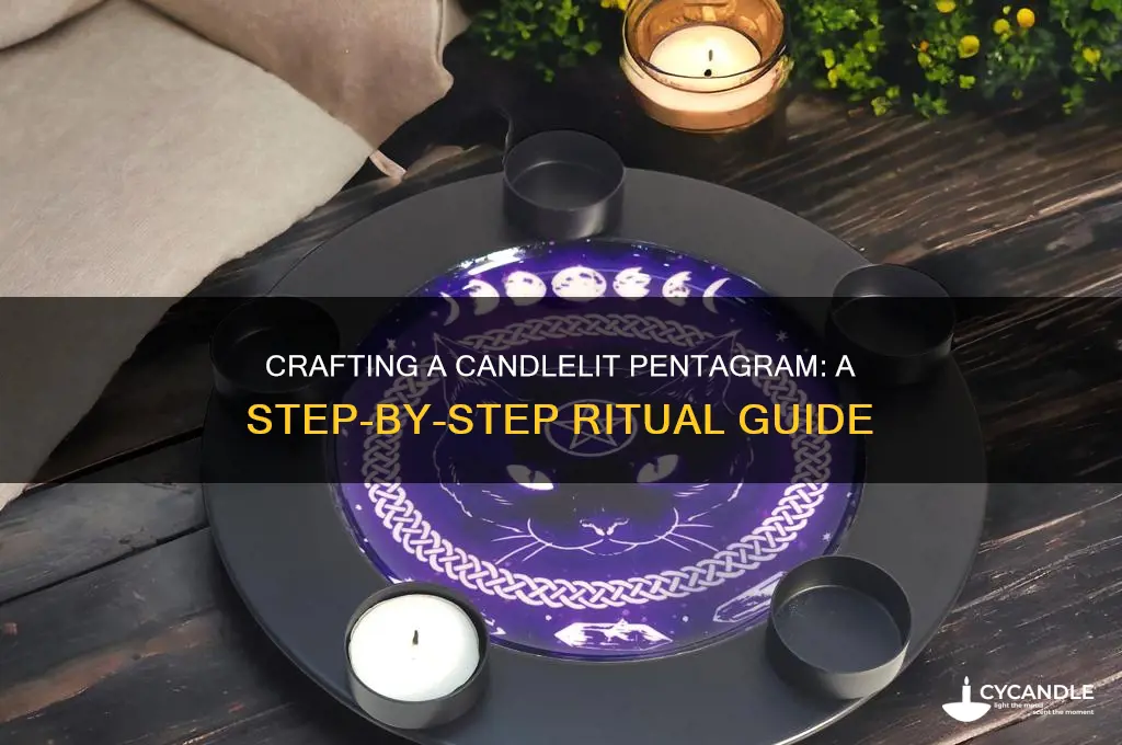 how to make a pentagram with candles