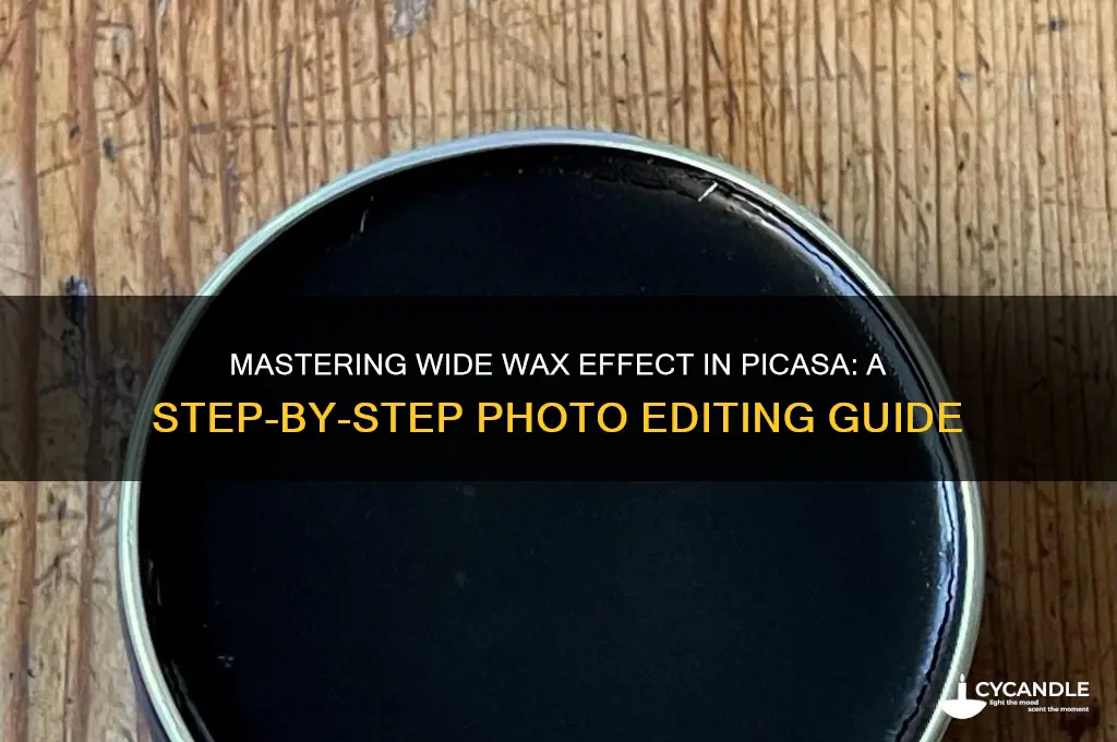 how to make a photo wide wax on picasa