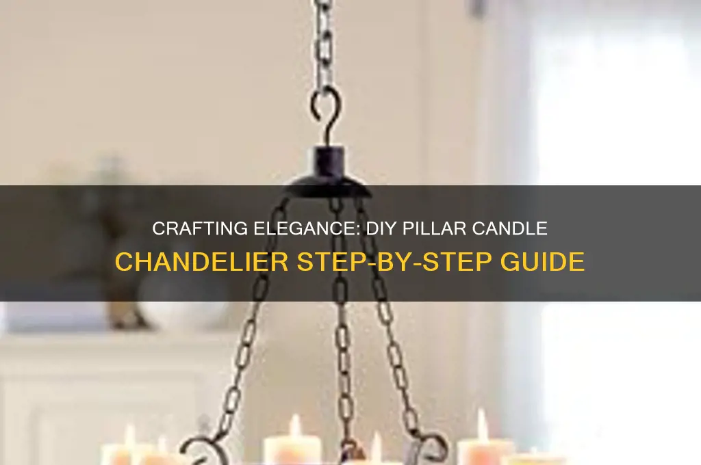 how to make a pillar candle chandelier