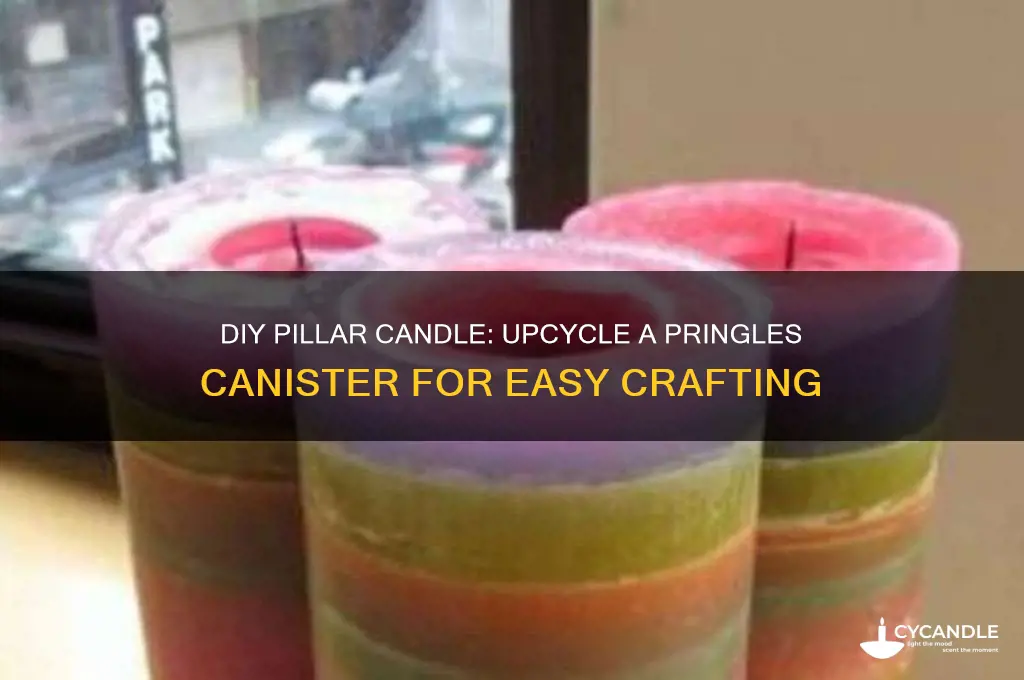 how to make a pillar candle using a pringles canister