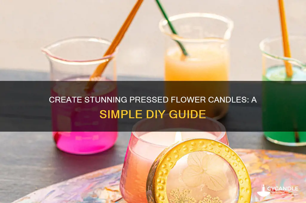 how to make a pressed flower candle