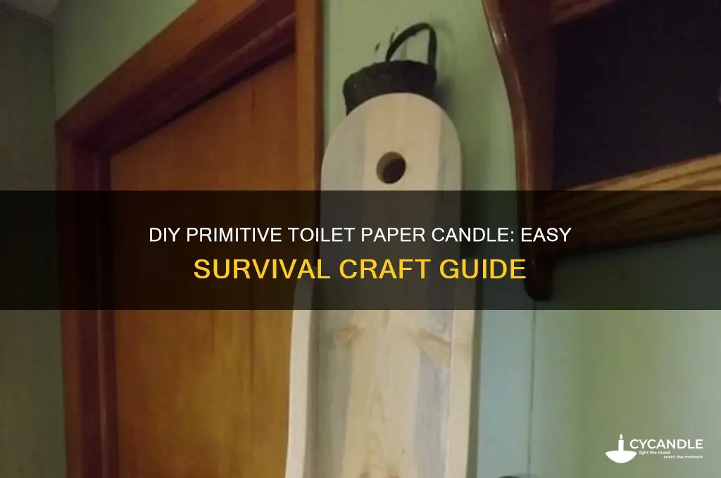 how to make a primitive toilet paper candle